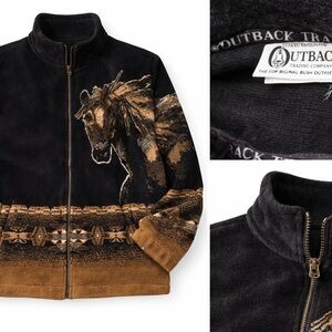 Outback Trading Company Black and Brown Women's Jacket